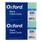 2 Packs Blank Green Index Cards Oxford Unruled 3" 5" 100 Per. Fixed Price $10.49.