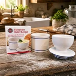 Norpro French Stoneware Butter Keeper Bell Ceramic Crock Farmhouse Country Cabin. Fixed Price $12.99.