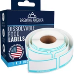 Dissolvable Food Labels For Containers - 250QTY Made 1 X Inches, Teal. Fixed Price $20.79.