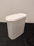 Sheer Tupperware Oval Pour Container 12-1/4 Cup 1615 With White Lid. Fixed Price $11.69.