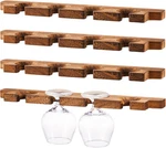 Ripeng 4 Pcs Wall Mounted Wood Stemware Rack Champagne Holder Rustic Wine Glass. Fixed Price $43.43.