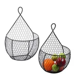 Erytlly Metal Fruit And Vegetable Storage Hanging Basket Wall Mounted, For Ki.... Fixed Price $59.85.