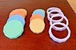 Lot Of 12 Masontops Tough Jar Lids Multi Color Wide & Regular. Fixed Price $19.99.