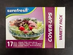 1 Box Sure Fresh Elastic Plastic Food Storage Bowl Covers Variety S/m/l Sizes. Fixed Price $11.49.