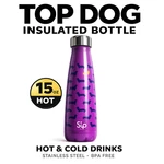 4 Pack S'ip By S'well Top Dog 15OZ Insulated Water Bottle Purple Dachshund. Fixed Price $38.99.