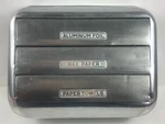 Vtg Kitchen Art Deco Aluminum Foil Wax Paper Towel Dispenser Storage. Fixed Price $82.48.