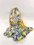 Women's Complete Beach Set Lemon Print Bag, Tunic, Flip-flops, And Pouch. Fixed Price $44.99.