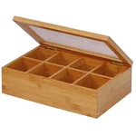 12 Inch Bamboo Tea Chest, Loose Leaf Storage, Drawer Design, Natural. Fixed Price $33.46.