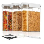 Cereal Containers Set, 3 Pcs Airtight Food Storage With Flip-top Li.... Fixed Price $38.99.