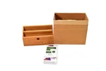 Lipper International Bamboo 2 Slot Desktop Organizer Wood Kitchen Office Dorm. Fixed Price $24.99.