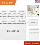 Classic 24 Tab Recipe Card Dividers - Durable & Stylish For Kitchen Organization. Fixed Price $25.99.