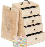 Essential Storage Box For 96 Bottles, Wooden Holder Organizer. Fixed Price $84.99.