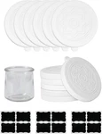 12 Pack Silicone Oui Yogurt Jar Lids With Labels, Food-grade For 5OZ. Fixed Price $18.28.