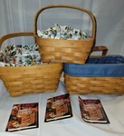 Longaberger Lot Classic Small Berry Medium Key Large Liner Protector 3 Sets. Fixed Price $29.99.