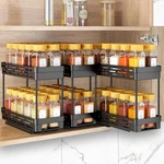 Pull Out Spice Organizer For Cabinet, 3 Packs Slide Racks. Fixed Price $44.20.