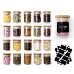 20 Pcs Glass Spice Jars With Airtight Bamboo Lids, Labels And Pen, 2.5OZ Mini.... Fixed Price $37.43.
