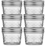 Ball Wide Mouth Quilted Crystal Jelly Jars With Lids Bands, Used For Cann.... Fixed Price $28.50.