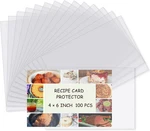 100 Pcs 4X6 Inch Clear Recipe Card Protectors Index Sleeves For Cookbook. Fixed Price $8.95.