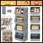 Stackable Closet Organizers & Storage Bins - Open Front Shelf System, Fabric Bas. Fixed Price $60.29.