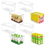 Yihong Clear Plastic Storage Bins, 8 Pack XL(13"L 7.4"W 7"H), Transparent. Fixed Price $53.79.
