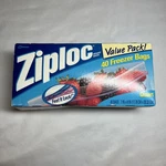 Ziploc Quart Freezer Bags 40CT Unopened 1998 Value Pack Vintage Nos. Fixed Price $14.99.