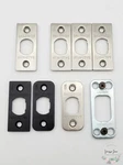 Lot Of 8 Baldwin Hardware Strike Plates For Spring And Dead Latch. Fixed Price $32.93.