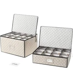 Woffit Wine Glass Storage - Set 2 Quilted Packing Containers For Mugs Opened. Fixed Price $20.50.