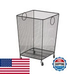 Deco 79 Metal Storage Basket Square Mesh Wire Rolling Laundry Ring Handles 17 X. Fixed Price $140.67.