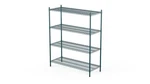 Aplss Nsf 4-TIER Green-epoxy Storage Shelves, 18"X42"X63", Moist&dry Environm.... Fixed Price $244.06.