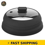 Glou-glou Goose Glass Splatter Cover 10.8" Black Lid With Silicone Handle. Fixed Price $61.99.