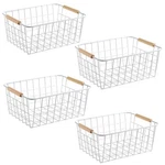 Best Lelecat White Wire Baskets For Organizing With Handlespantry Organizers. Fixed Price $59.88.