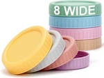Vaincre 8PCS Wide Mouth Mason Jar Lids, Plastic Canning Tops, Reu. Fixed Price $16.99.
