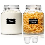 Comsaf Pack 0.7 Gallon (88 Oz) Large Glass Jars With GAL*2, Clear. Fixed Price $45.49.