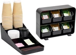 Tea Storage, Cup And Condiment Station, Set Of 2, Countertop Organizer, Kitchen,. Fixed Price $46.23.