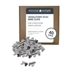 HOUSE2HOME 40PC Upholstery Stay Wire Clips Sofa Chair Spring Stabilizing. Fixed Price $11.70.