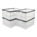 4-PACK 30 Plastic Collapsible Crates, Stackable Storage Bins. Fixed Price $58.49.
