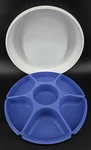 Vtg Tupperware Serving Center Vegetable Fruit Divided Tray 1665 & Lid 1666 Blue. Fixed Price $20.62.