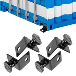 4 Pack Shipping Container Tie Downs Black For Anchoring To Rock Floor. Fixed Price $52.00.