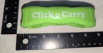 "click & Carry" Grocery Bag Carrier, Gel Pad, As Seen Shark Tank, Neon Green. Fixed Price $9.99.