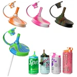 Dipesi 4 Pack Soda Can Lids With Straw,silicone Covers,energy Drink .... Fixed Price $23.41.