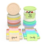 Sophico Oui Yogurt Jar Lids Silicone, 12 Pack Leak Proof Covers Fit STYLE2. Fixed Price $18.07.