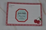 Recipe Cards Cherries Jessie Steele 4X6 New - Free Shipping. Fixed Price $14.00.
