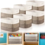 Geetery 6-PACK Large Woven Storage Baskets 14.8"X 9.8"X 8.9" W/handles. Fixed Price $83.32.
