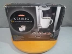 Keurig 2.0 Storage Metal Drawer, Black,holds 28 K-cup Packs 20 K-carafe. Fixed Price $24.99.