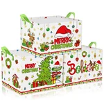 Beeveer 3 Pcs Foldable Christmas Storage Bins With Handle Green Tree Shelf Ba.... Fixed Price $37.75.