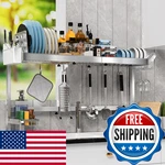 Liononly 2 Tier Extra Large Over The Sink Dish Drying Rack Expandable Stainless. Fixed Price $118.46.