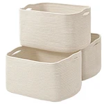 Icerzcz Large Storage Baskets For Organizing Shelves, Woven Cotton Rope Bins .... Fixed Price $64.43.