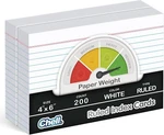 Thick Ruled Index Cards 4X6 Inch Heavyweight, 200 Count, Front And Blank. Fixed Price $19.55.