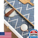 Cohoo Non-adhesive Shelf Liners 24IN X 11.8FT Kitchen Cabinet Drawer White/blu. Fixed Price $71.94.