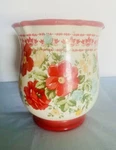 The Pioneer Woman Vintage Floral 6.75-INCH Stoneware Utensil Holder. Fixed Price $29.00.
